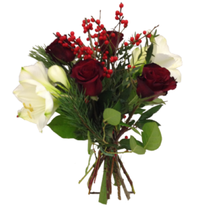 vit amaryllis bukett
