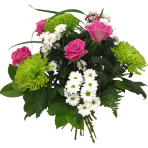 glad-grön-rosa-vit-bukett